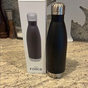 Force Black Stainless Steel Water Bottle
